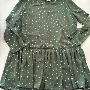 Green Polka Dot long tunic